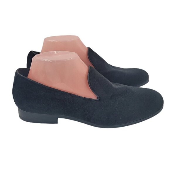 NEW VITTORIO RUSSO Pierre Slip-On Black Velvet Loafer Shoe Men's Size 7.5 - Picture 2 of 11